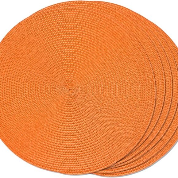 FunWheat Round Braided Placemats Set of 6 NWT - Picture 8 of 8